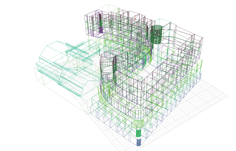 DRN palác národní, digital energy model, digitální model obálky budovy